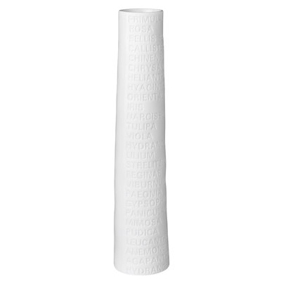 A Poetic Space Porcelain Vase - Flower Names Embossed