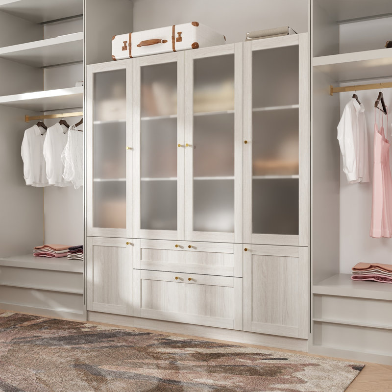 Closet System With Six Doors And Two Drawer