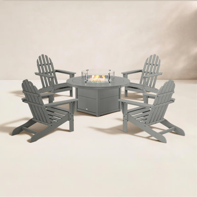 POLYWOOD® Classic Adirondack 4-Person Patio Seating Group