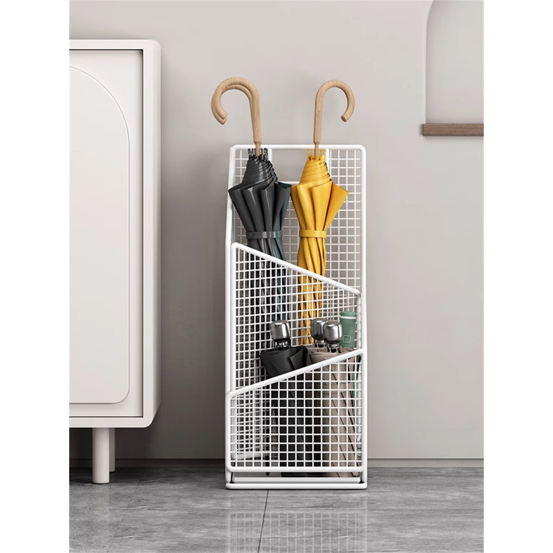 Metal Freestanding Umbrella Stand, White