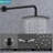 Wall Mounted Shower System In Matt Black. 10" Rain Head & Handheld. Balancing Valve. Adjustable Holder. 360 Joint. Corrosion . 1.8 Gpm Flow Rate. Dual Head. Compatible With Us Pipe Black . And