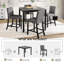 Ensemble de table 5 pièces à hauteur de comptoir avec 4 chaises-132512449
