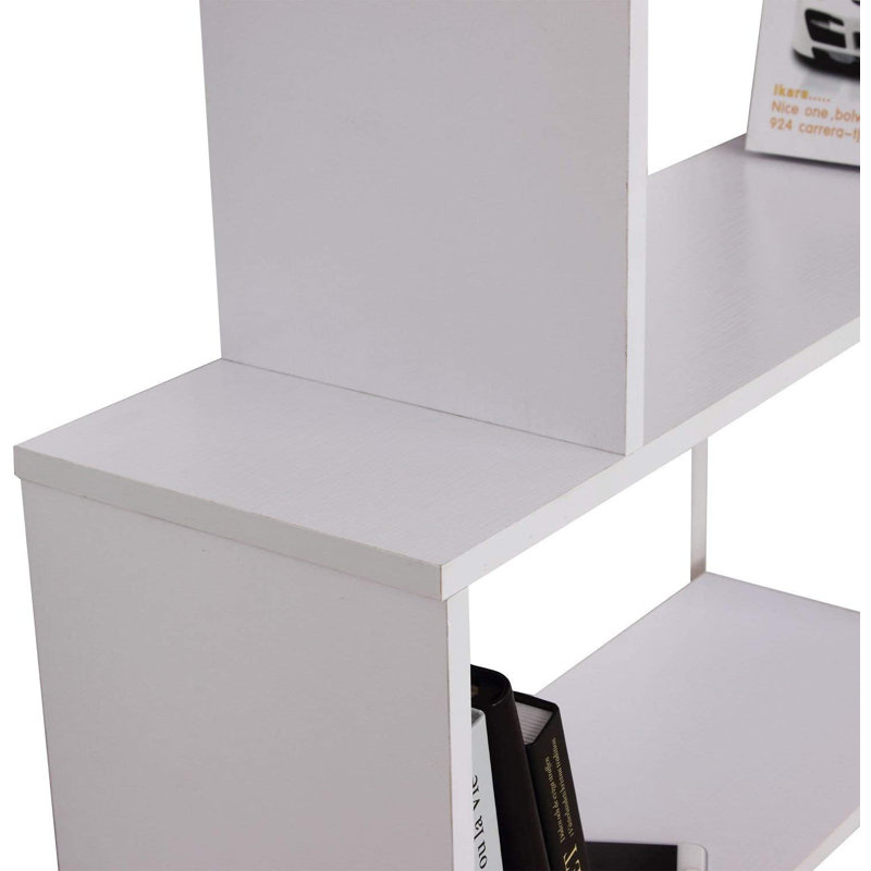 Glyndon 190.5cm H x 70cm W Geometric Bookcase, White