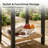 Outdoor Rocking Chair Set, 3-Piece Rocking Bistro Set with 2 Rocking Chairs and 2-Tier Side Table, Metal Top PE Rattan Patio Seating for 2