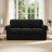 4 Piece Stretch Jacquard Couch Cover, Sofa Slipcover for 3 Cushion Couch, Machine Washable Furniture Protector(Sofa, Black)-1400389074