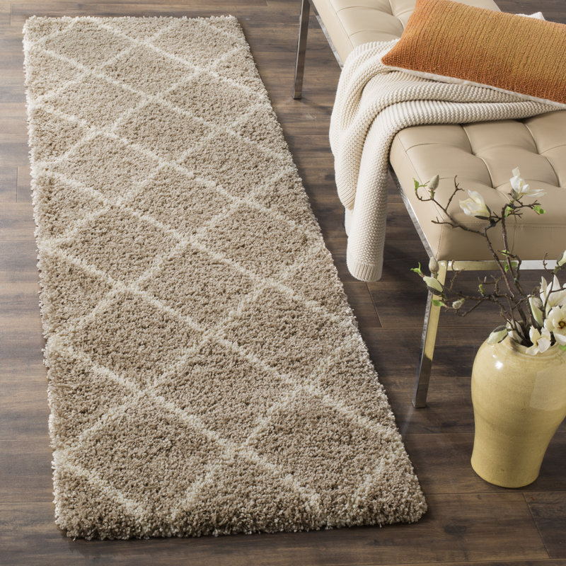 Hampstead Hudson Shag Performance Geometric Rug, Runner 2'3" x 18'