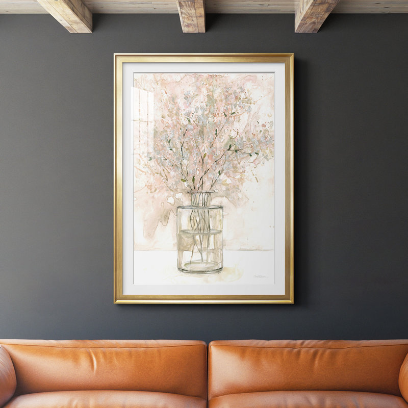 «Delicate Arrangement I», reproduction encadrée de qualité supérieure, prête à être accrochée, Impression encadrée, Doré