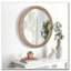 Miroir mural rond avec rotin tissé