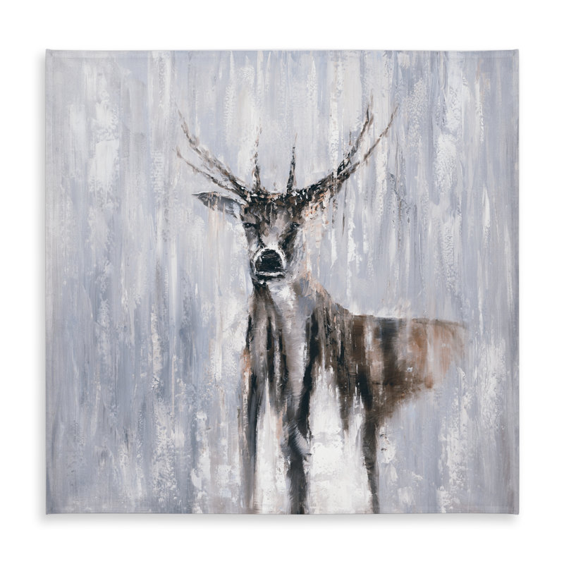 Winter Abstract Deer Tablecloth - Blue Indoor/Outdoor Decor