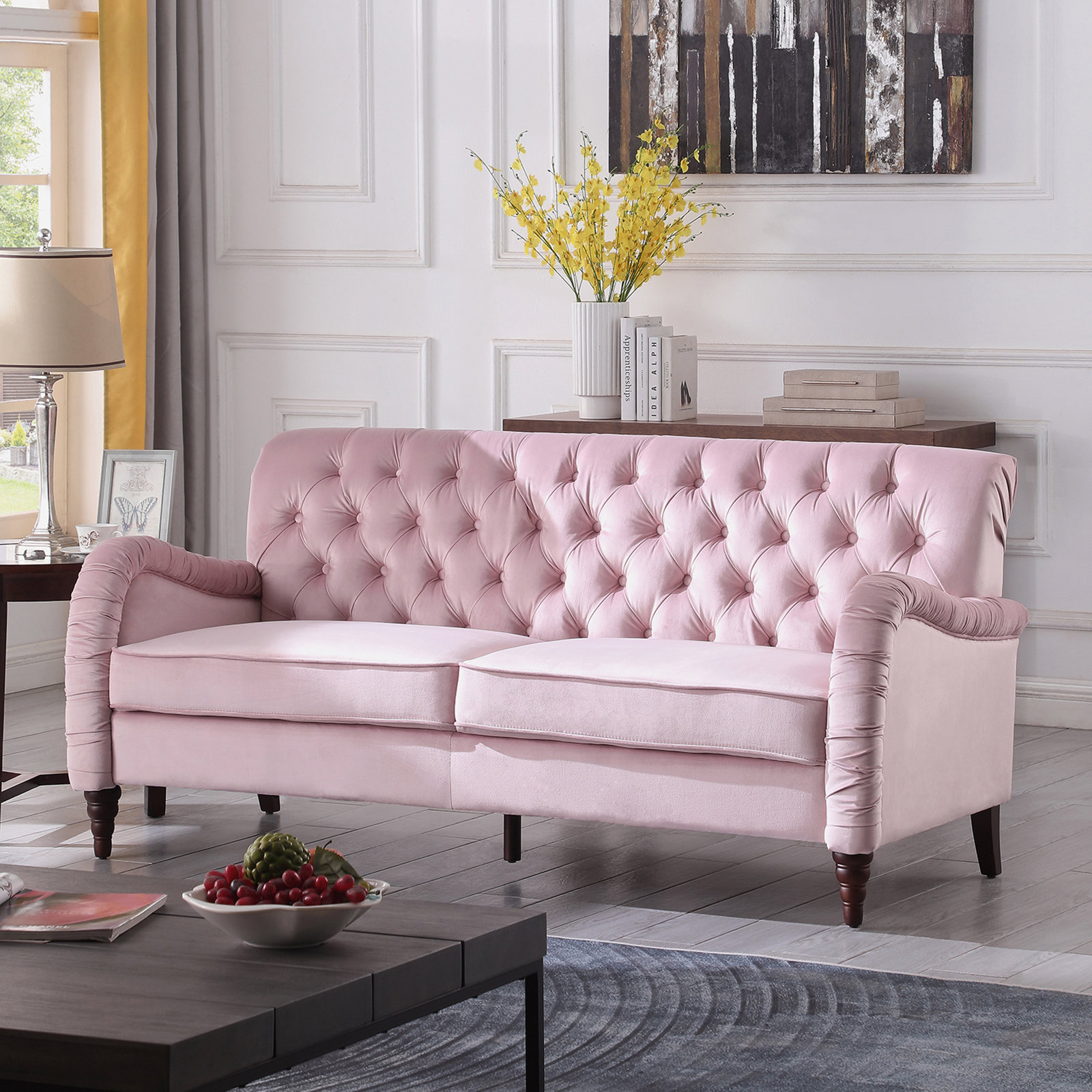 House of Hampton® Etlena 72.05'' Velvet Sofa | Wayfair