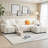 LoopLux 110" Modular L-Shape Sectional Sofa - Boucle Fabric with Pull-Line Design, Movable Ottoman & 330 lb Capacity - 4-Seater-1489094818