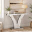 Console à miroir 39 po, table d'entrée moderne argent