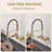 Brushed Gold 8 Inch Center Wall Mount Kitchen Faucet with  Transitional Bridge Kitchen Faucet with Pull-Down Sprayhead-121293566