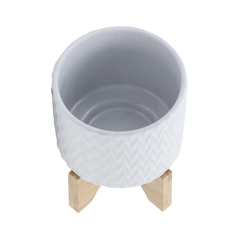 Includes plant rack flower pots, 8" H x 6" W x 6" D