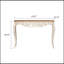 Console antique de style campagne française patinée avec pattes courbées pour un couloir élégant et un décor de salon