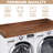 Washer Dryer Countertop Solid Wood With Polyester Coating, Laundry Countertop With Edge Rails，Walnut