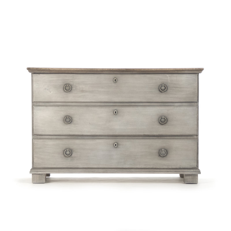 Commode standard 3 tiroirs, Gris