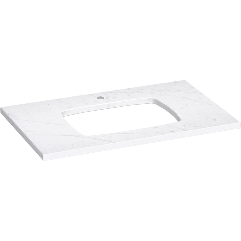 Comptoir de meuble-lavabo 37 po Silestone Quartz, Statuario éternel