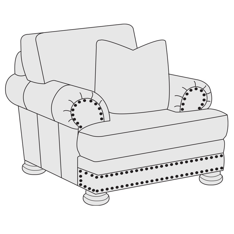Foster 46" W Top Grain Leather Armchair