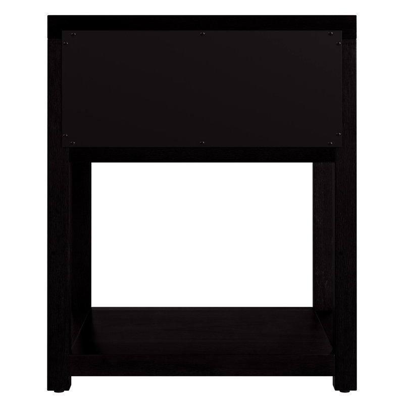 Nora 21 in. W Wood 1 Drawer Small Nightstand with Shelf, Antique Coffee