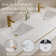 72" Wall-Mounted Bathroom Vanity Floating Double Sink Vanity with Stone Resin Top and Basin, 4 Soft Close Drawers