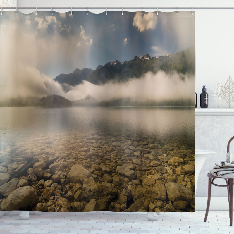  Rideau de douche simple Alpine Lake, H 75 po x l 69 po