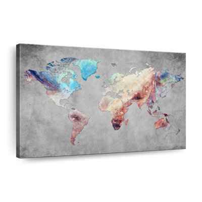 Artistic Touch World Map Canvas Print