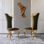 Ensemble de salle à manger 7 pièces 7 pièces - Table en placage de marbre 70 po avec base en acier inoxydable et 6 chaises rembourrées-791911144-791911148-791911151