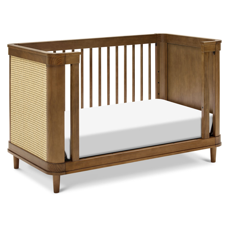 Marin with Cane 3-in-1 Convertible Crib, Natural/Walnut