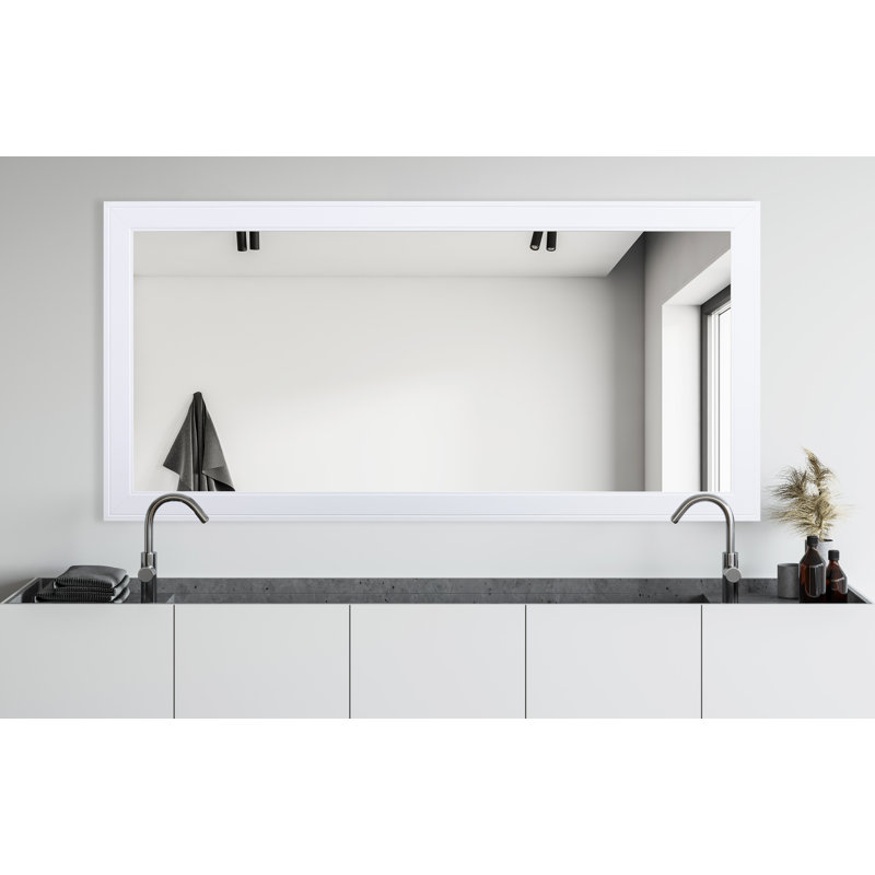Bornhardt Engineered Wood Wall Mirror, 39" x 78", White