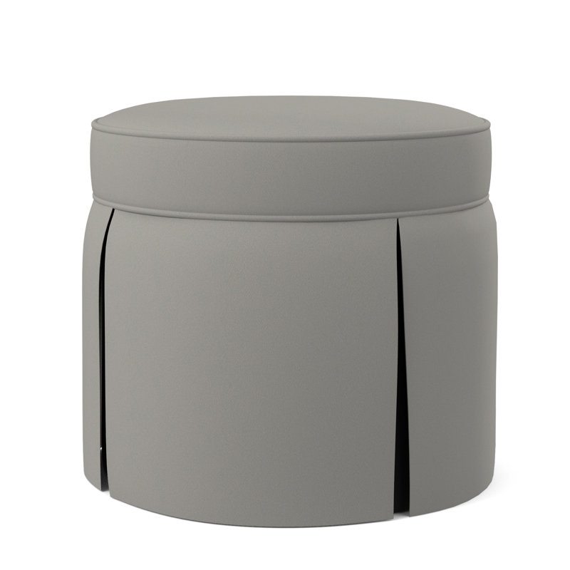 Bella Upholstered Ottoman, Fizz Ivory 100% Polyester