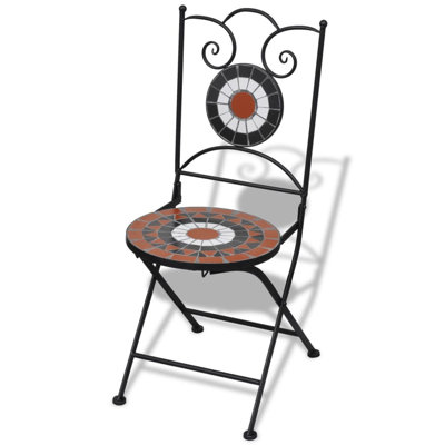 Folding Bistro Chairs Folding Outdoor Chair for Patio Ceramic