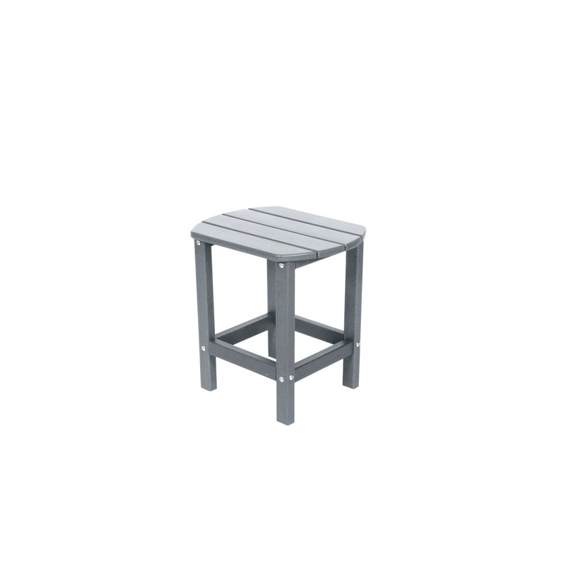 Table de bout extérieure Adirondack, table d'appoint de patio, tables de bout en PEHD pour pelouse de jardin, Grey
