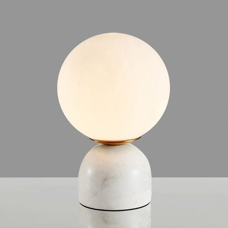 Gysel Marble Novelty Lamp, White