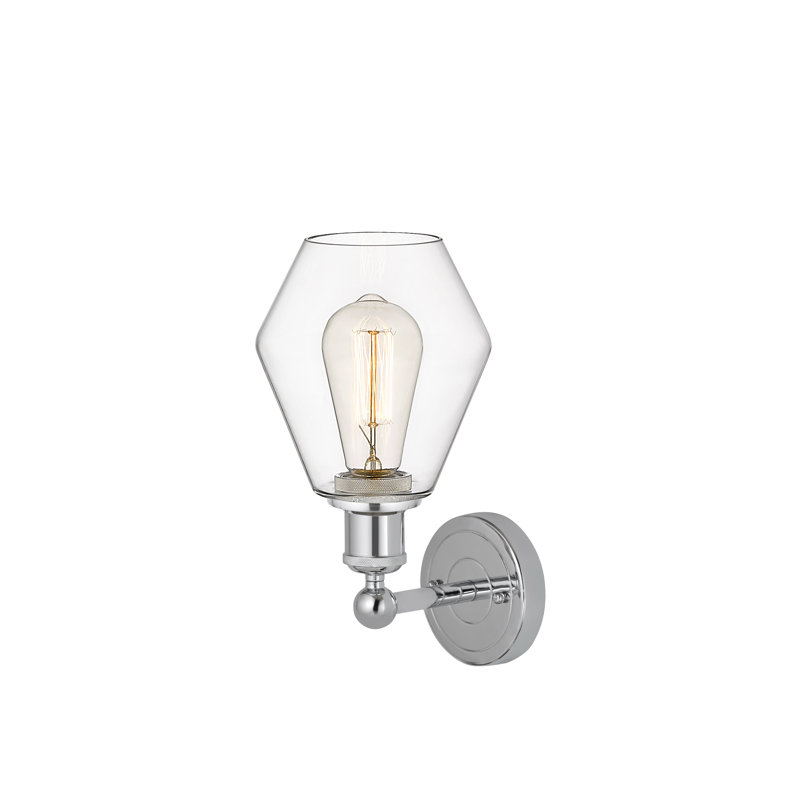 Amylea Armed Sconce, Clear, Polished Chrome