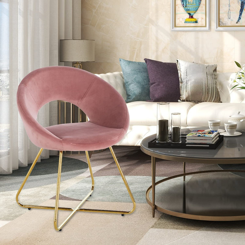 Chaise Mid-Century moderne en velours, ensemble de 2