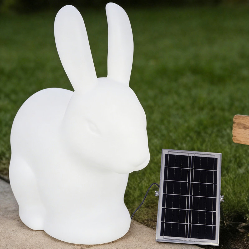 Outdoor Rabbit Solar Light, 27.6"H×25.3"L×12.6"W Garden Solar-Powered Lights With 4 Light Mods, 16 Single Color Changing, Ip65 Waterproof, Dimmable