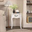 Table basse blanche contemporaine avec pieds incurvés - Gain de place et amp; Vaste espace de rangement pour le salon