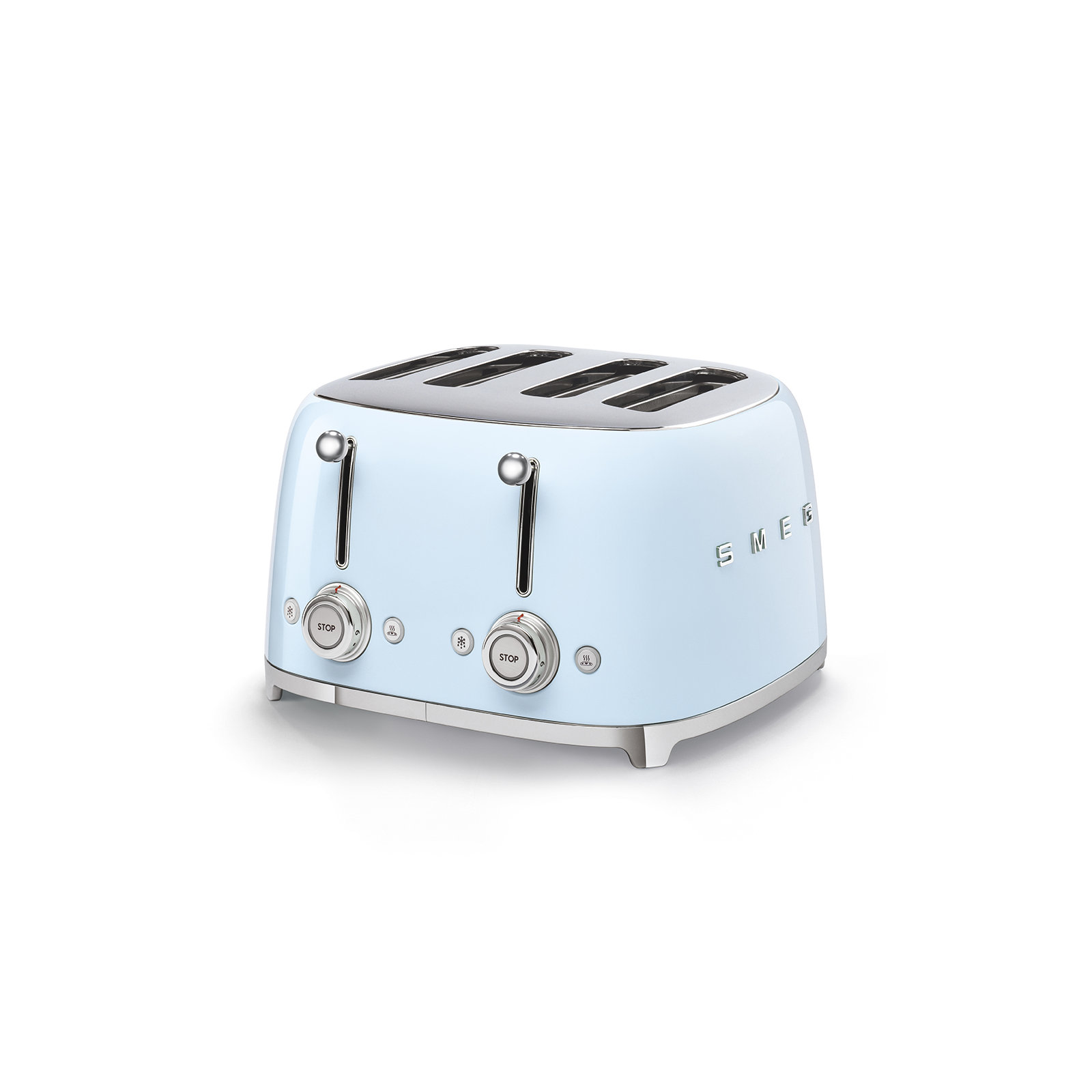 SMEG 50's Retro Style 4x4 Slice Toaster, Pastel Blue