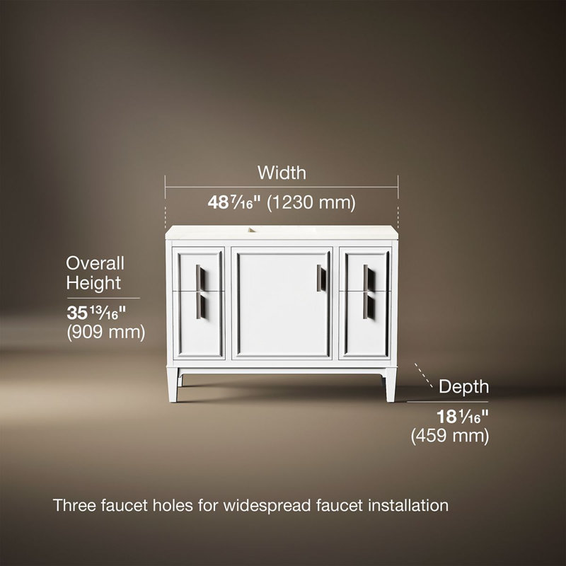 Southerk 48-In Bathroom Vanity Set, White