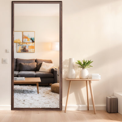 Miroir pleine grandeur de 70 po x 31 po avec cadre en bois rétro - décore magnifiquement la maison