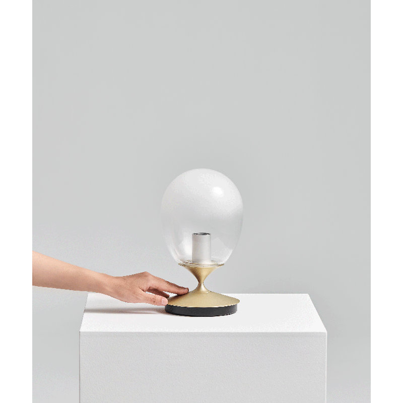 Table Lamp, 11" H x 6.3" W x 6.3" D, Gold