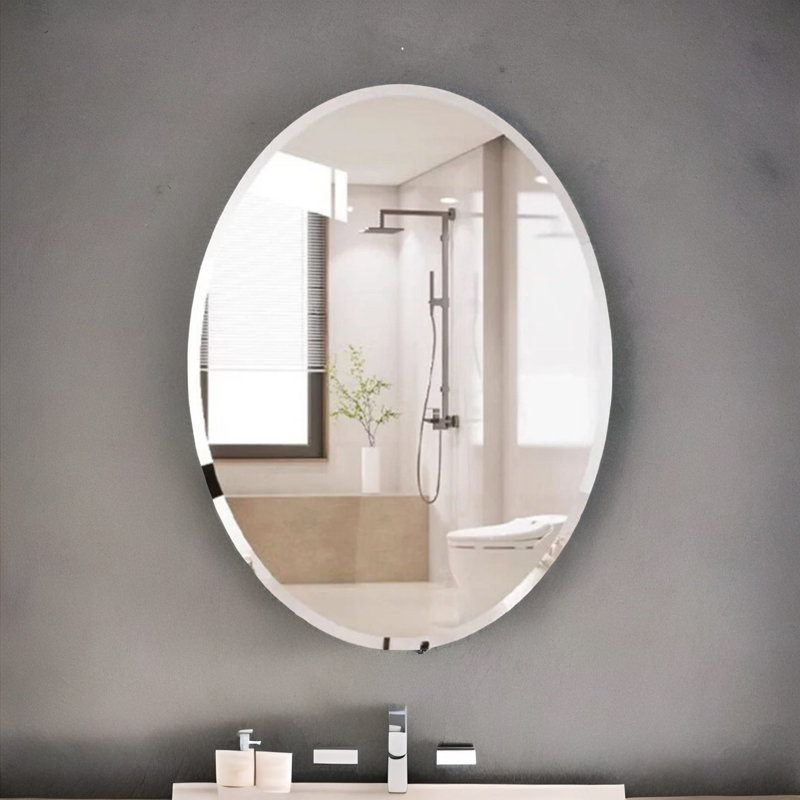 Audrye Oval Mirror with Hooks