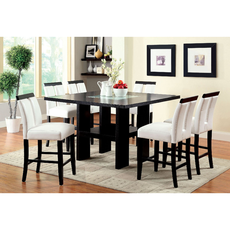 Kristina Upholstered Counter Stool, Black
