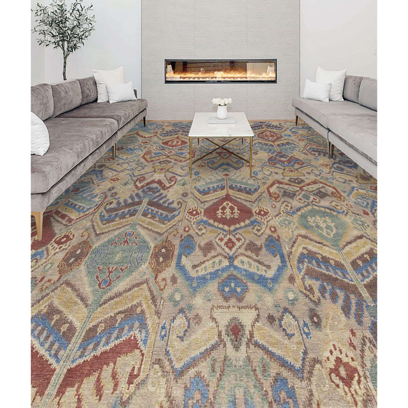 Hand-Knotted High-Quality Brown Area Rug