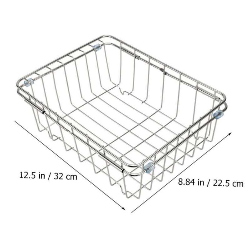 Égouttoir à vaisselle pour évier - Petit support à vaisselle extensible au-dessus de l'évier avec plateau de séchage en silicone