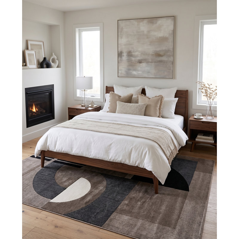 Kiraz Abstract Area Rug, Rectangle 5' x 7'2"