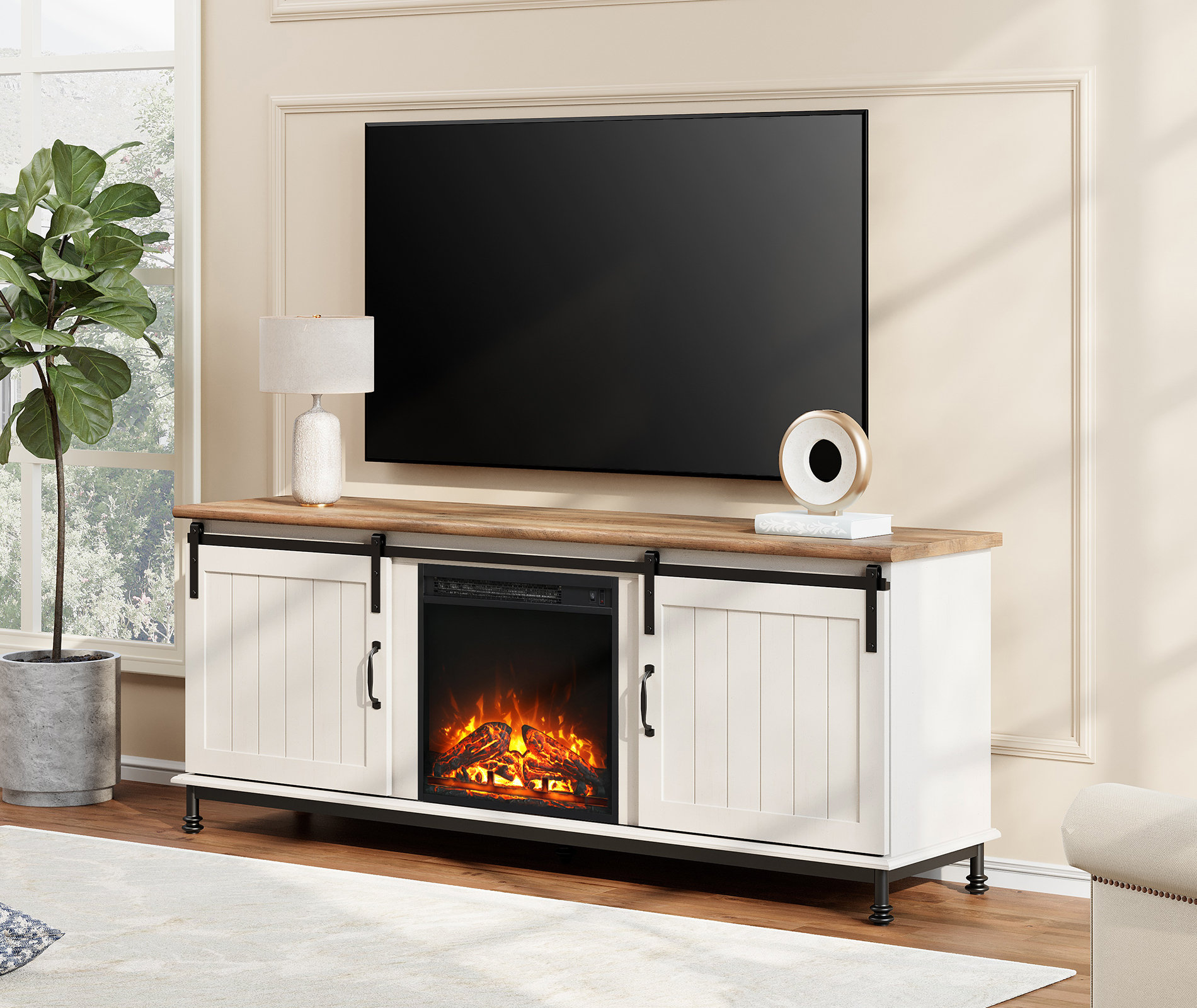 August Grove® Ayvin 64.6'' Media Console | Wayfair