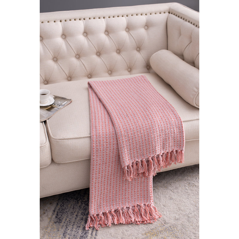 Ensemble de jeté décoratif avec pampilles et coton Dorran