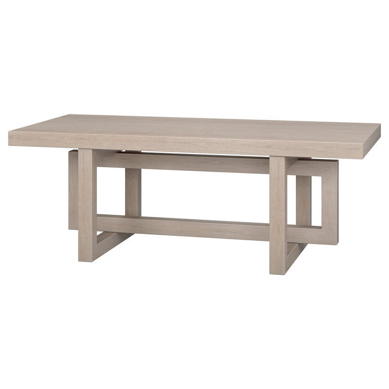 Allya Wide Rectangular Coffee Table, Cream